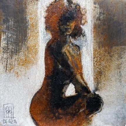 Painting Elégance by De Géa Olivier  | Painting Figurative Ink, Metal Nude