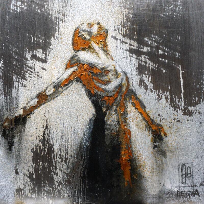 Painting Gratitude by De Géa Olivier | Painting Figurative Nude Metal Ink
