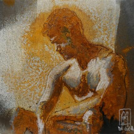 Peinture Murmures Intérieurs par De Géa Olivier  | Tableau Figuratif Encre, Métal Nu