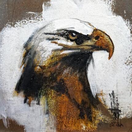 Peinture L'aigle par De Géa Olivier  | Tableau Figuratif Métal Animaux