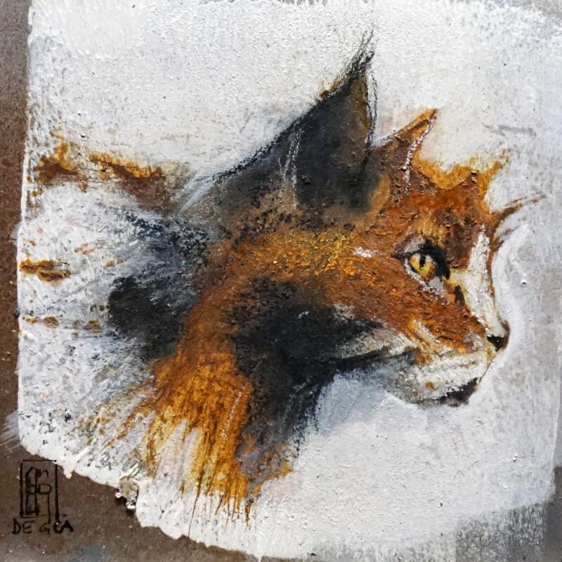 Painting Petit chat by De Géa Olivier | Painting Figurative Animals Metal