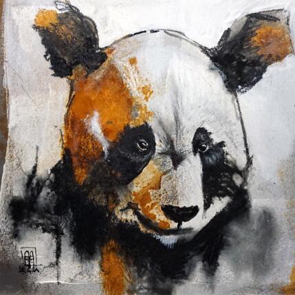 Peinture Panda par De Géa Olivier  | Tableau Figuratif Métal Animaux