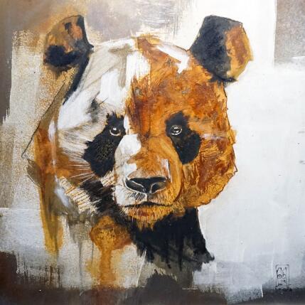 Peinture Diux géant par De Géa Olivier  | Tableau Figuratif Métal Animaux