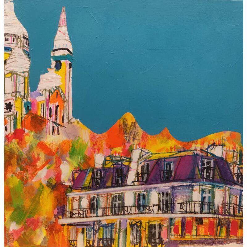 Peinture Réveil lumineux 1 par Anicet Olivier | Tableau Figuratif Urbain Architecture Acrylique Pastel