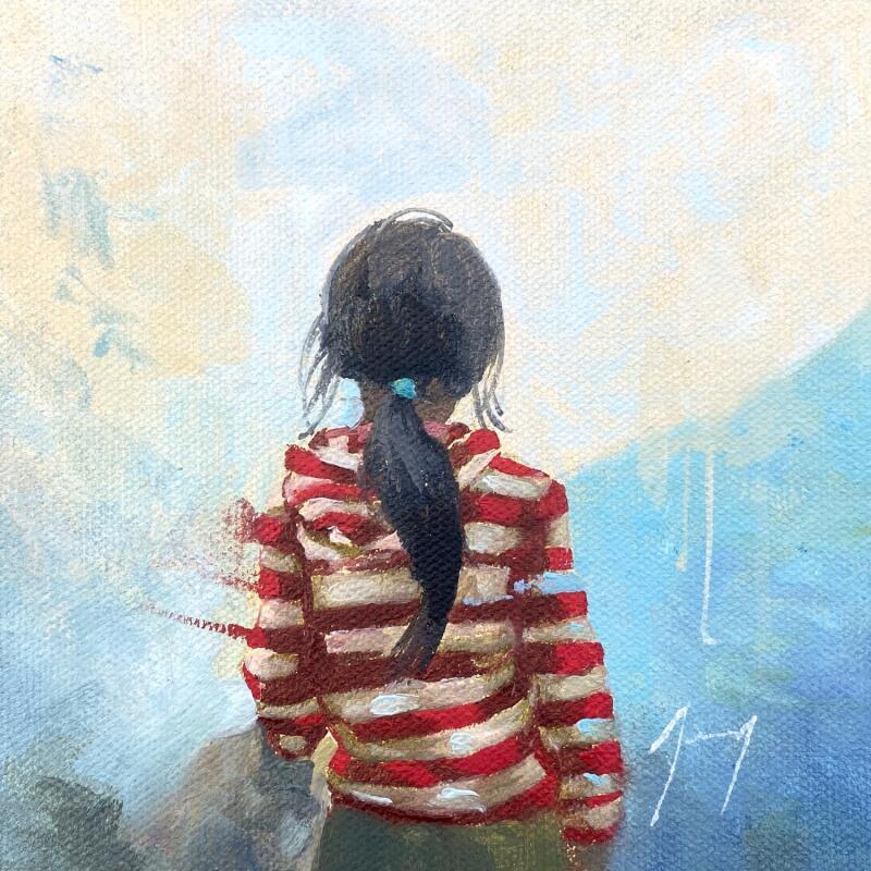 Peinture Red stripes par Jung François | Tableau Figuratif Scènes de vie Huile