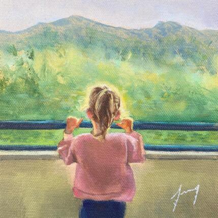 Peinture Vue du balcon par Jung François | Tableau Figuratif Huile Scènes de vie