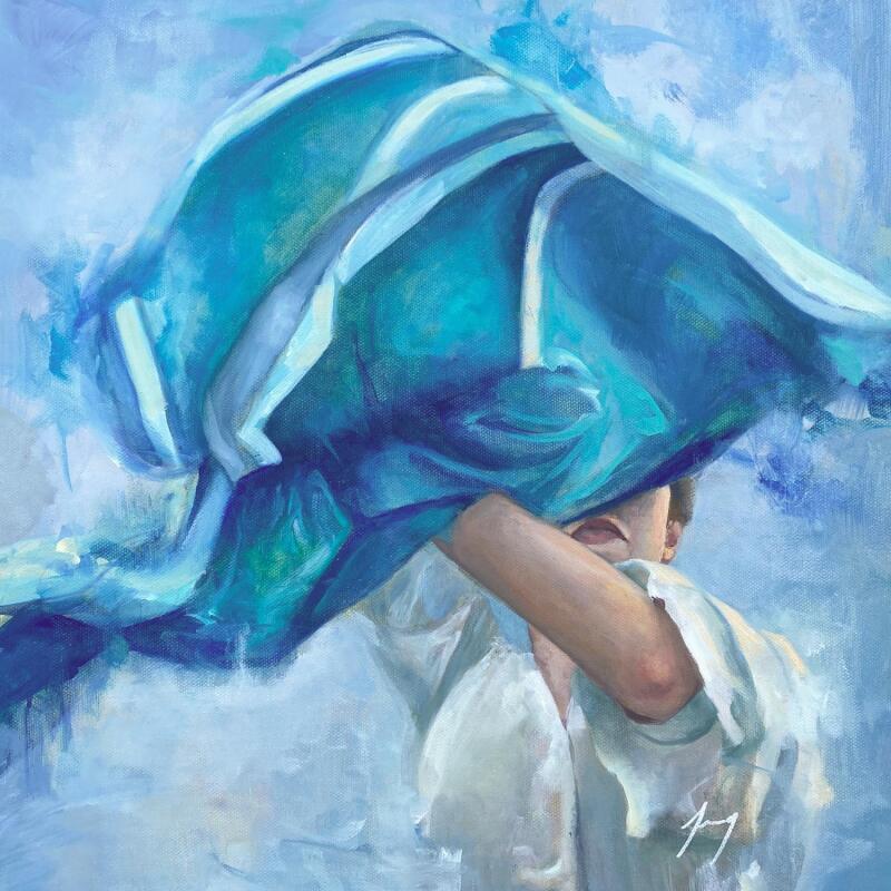 Peinture Souffle le vent par Jung François | Tableau Figuratif Scènes de vie Huile