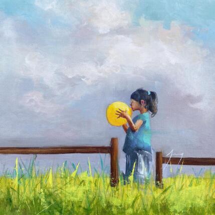 Peinture Le ballon jaune par Jung François | Tableau Figuratif Huile