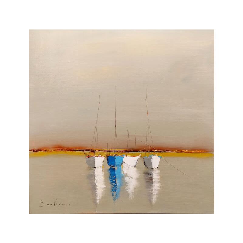 Pintura Quand le soleil part por Klein Bruno | Pintura Figurativo Marine Aceite