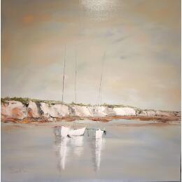 Gemälde Falaises von Klein Bruno | Gemälde Figurativ Öl Marine