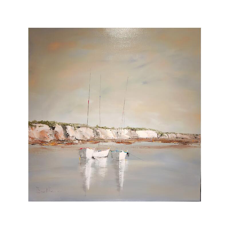 Peinture Falaises par Klein Bruno | Tableau Figuratif Marine Huile