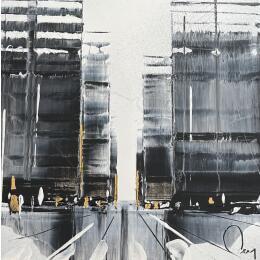 Painting Passable by Rey Julien | Painting Figurative Gold leaf