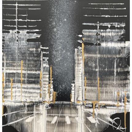 Painting In the dark by Rey Julien | Painting Figurative Gold leaf