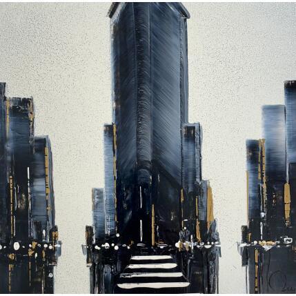 Painting Flat Iron by Rey Julien | Painting Figurative Gold leaf Pop icons