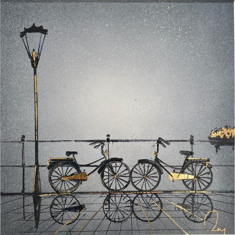 Peinture Toi et moi par Rey Julien | Tableau Figuratif Feuille d'or