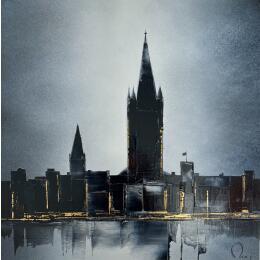 Peinture Ever last par Rey Julien | Tableau Figuratif Feuille d'or