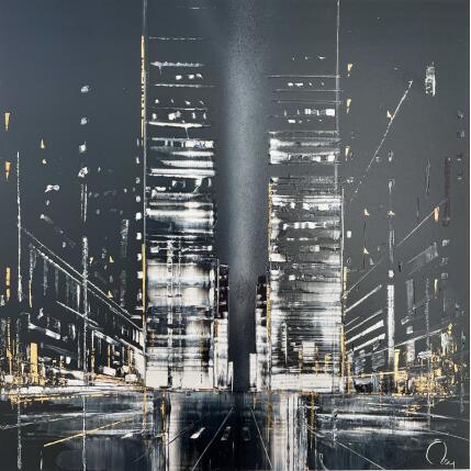 Painting We own the night by Rey Julien | Painting Figurative Gold leaf