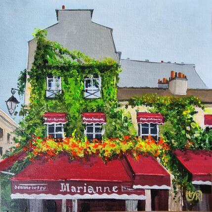 Peinture Marianne. paris par Rasa | Tableau Figuratif Acrylique Urbain