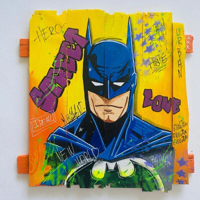 Painting Hero1 by Molla Nathalie  | Painting Pop-art Pop icons Wood Acrylic Posca