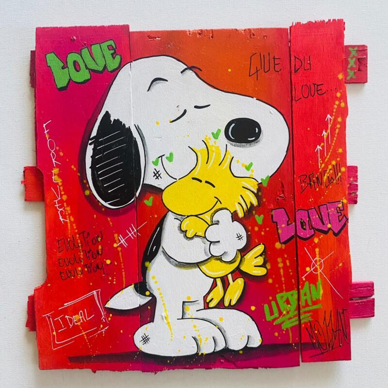 Peinture Love par Molla Nathalie  | Tableau Pop-art Icones Pop Bois Acrylique Posca