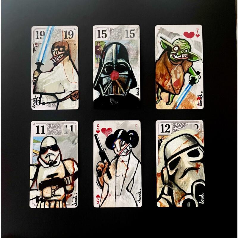 Painting Space cake des étoiles by Doudoudidon | Painting Raw art Pop icons Acrylic