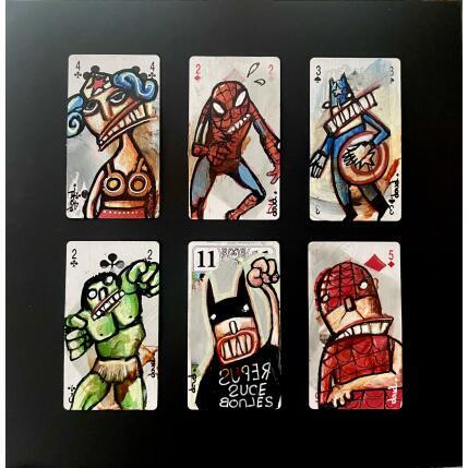 Painting La ligue des burnes et son chef by Doudoudidon | Painting Raw art Acrylic Pop icons, Society