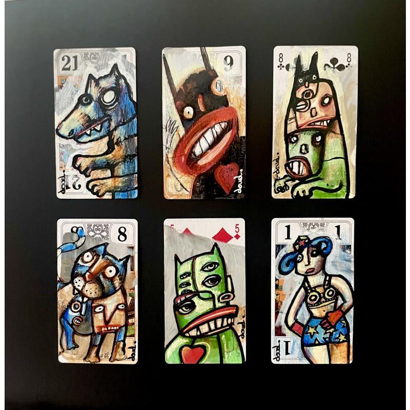 Painting Résultat du prochain tirage by Doudoudidon | Painting Raw art Portrait Acrylic