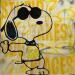 Painting Snoopy Cool by Kikayou | Painting Pop-art Graffiti Acrylic Gluing