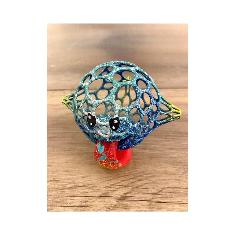 Sculpture Fun blue Boo par Shenoda | Sculpture Pop-art Graffiti Résine