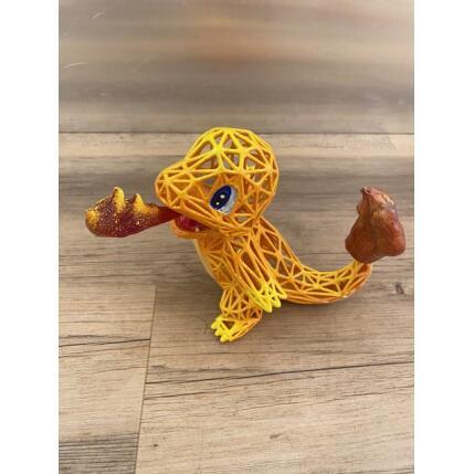 Sculpture Salamèche Flamèche Shiny par Shenoda | Sculpture Pop-art Graffiti, Résine