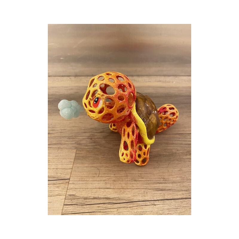Skulptur Carapuce bulle d'o on fire von Shenoda | Skulptur Pop-Art Graffiti Harz