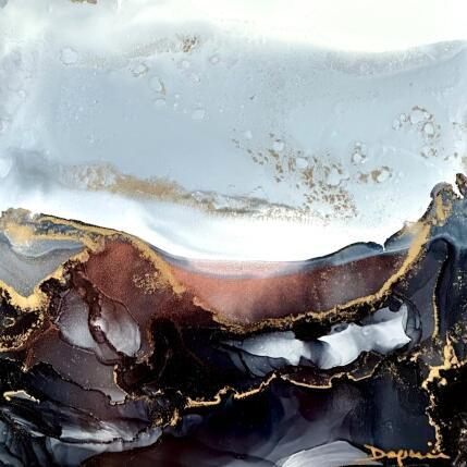 Painting Poésie Minérale 2258 by Depaire Silvia | Painting Abstract Acrylic Black & White, Marine, Minimalist