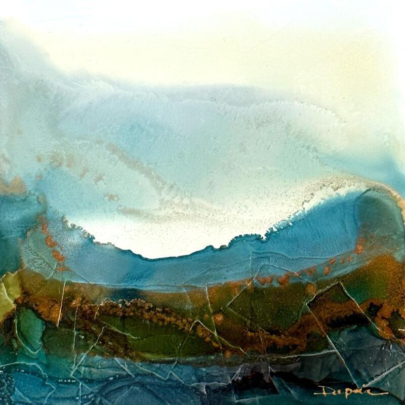 Painting Poésie Marine 1781 by Depaire Silvia | Painting Abstract Landscapes Marine Acrylic