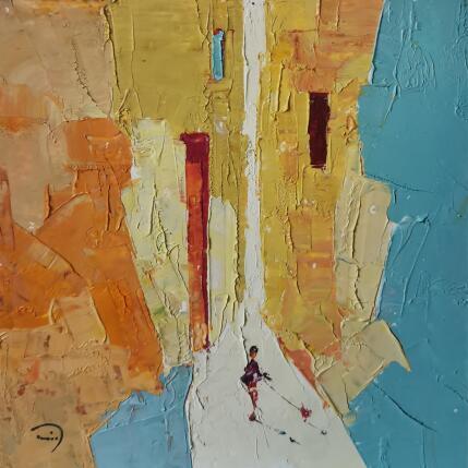 Peinture De paseo par Tomàs | Tableau Abstrait Huile Urbain