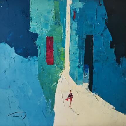 Painting Blau d'amor by Tomàs | Painting Abstract Oil Life style, Pop icons, Urban