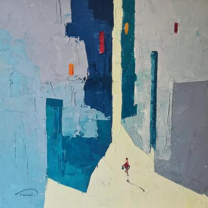 Painting El azul del mar...  by Tomàs | Painting Abstract Oil Urban