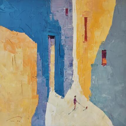 Pintura Regreso a casa por Tomàs | Pintura Abstracto Aceite Life style, Urbano