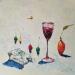 Pintura La delicada copa de vino por Tomàs | Pintura Impressionism Naturalezas muertas Aceite