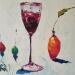 Pintura La delicada copa de vino por Tomàs | Pintura Impressionism Naturalezas muertas Aceite