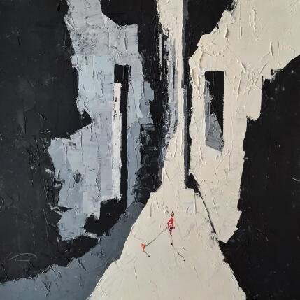 Peinture Le chat orange par Tomàs | Tableau Impressionnisme Huile Noir & blanc