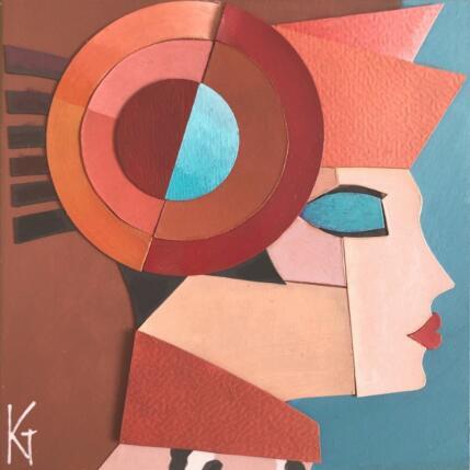 Painting Art Deco by Gustavsen Karl | Painting Figurative Acrylic, Gluing, Wood Mode, Portrait