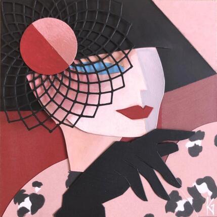 Painting Belleza by Gustavsen Karl | Painting Figurative Acrylic, Gluing, Wood Mode, Portrait