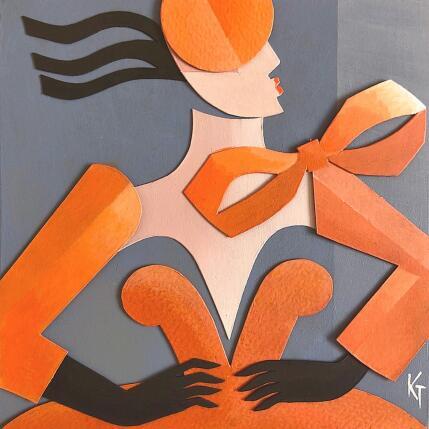 Painting Naranja by Gustavsen Karl | Painting Figurative Acrylic, Gluing, Wood Life style, Mode