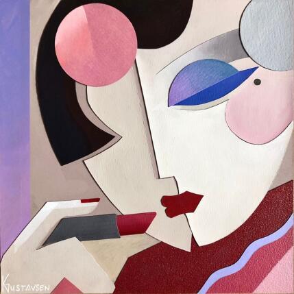 Painting Lipstick by Gustavsen Karl | Painting Figurative Acrylic, Gluing, Wood Life style, Mode, Portrait