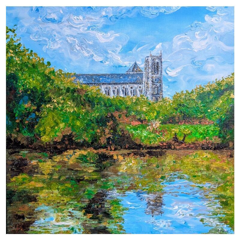 Painting La cathédrale vue des Marais by Amblard Florence | Painting