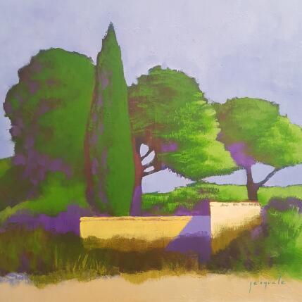 Painting Parc 2 by Pasquale | Painting Figurative Acrylic Architecture, Landscapes, Nature