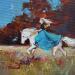 Painting Ethereal gallop by Bond Tetiana | Painting Figurative Oil