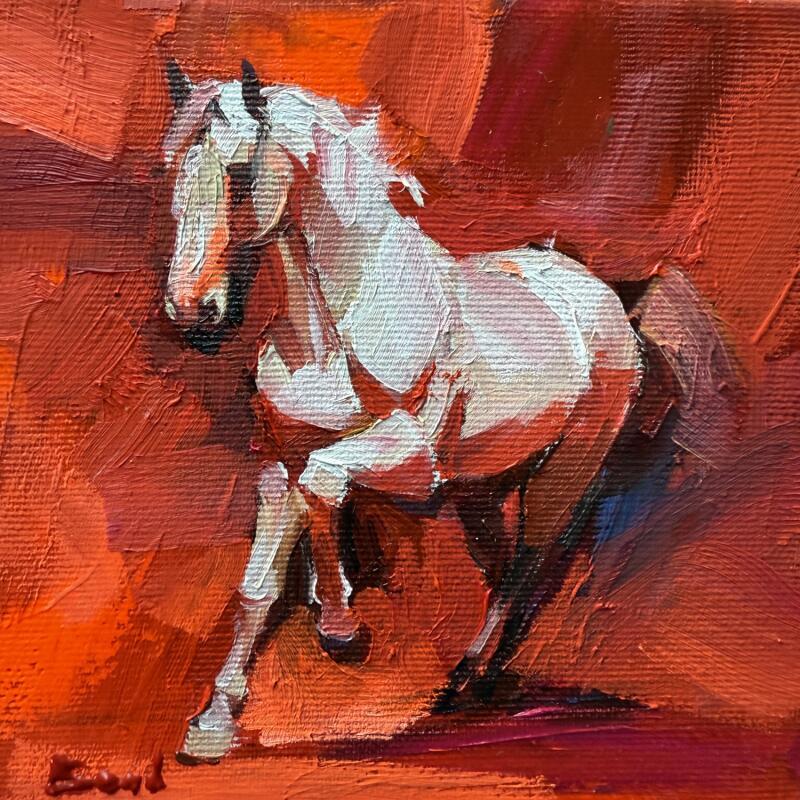 Painting Luminescent stride by Bond Tetiana | Painting Figurative Oil