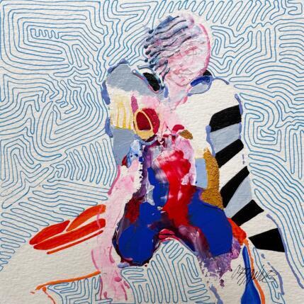 Gemälde Le nouveau zèbre von Cressanne | Gemälde Figurativ Acryl, Sand Akt