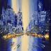 Peinture Manhattan in the blue par Rousseau Patrick | Tableau Figuratif Urbain Huile